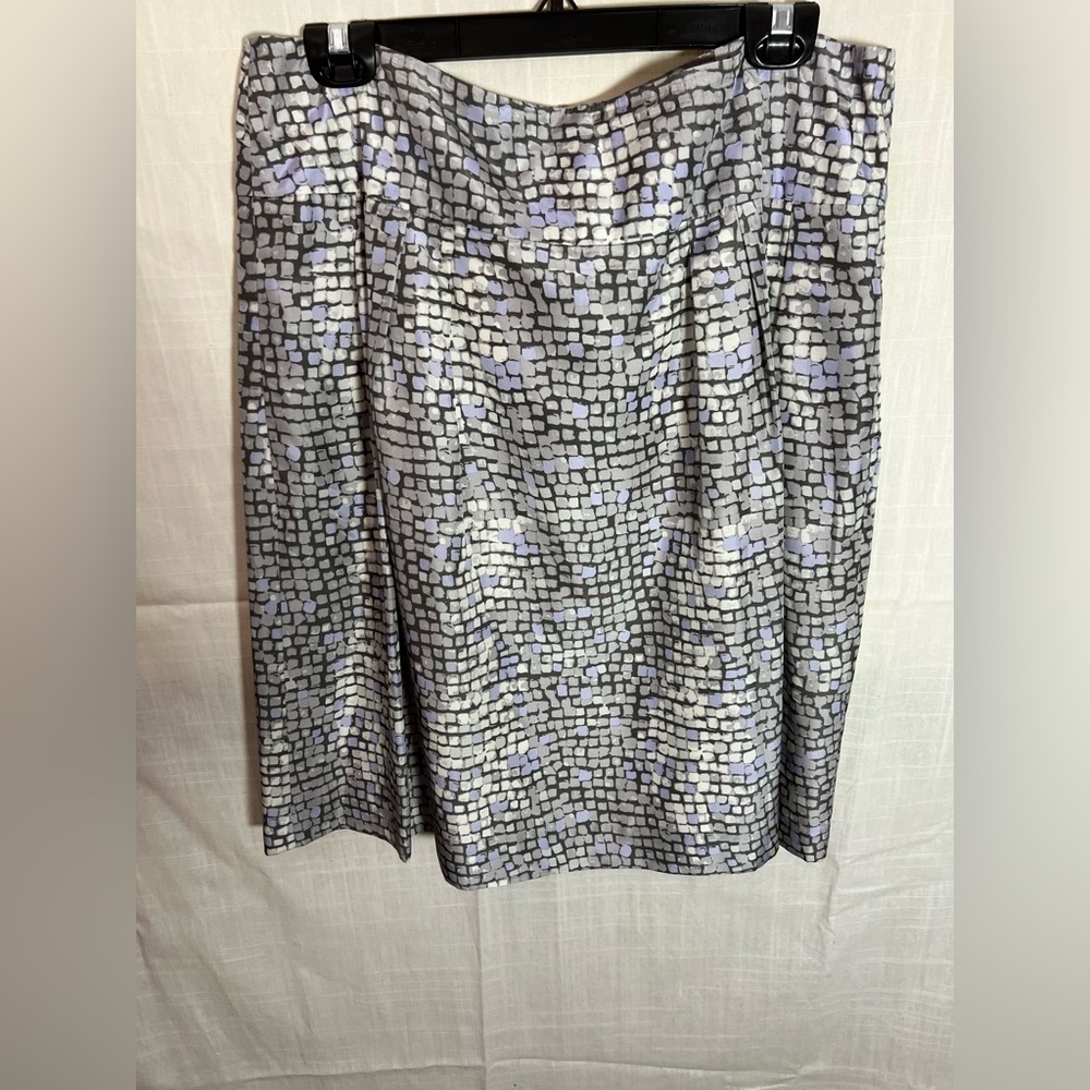 Banana Represents Gray and Purple Silk Skirt
